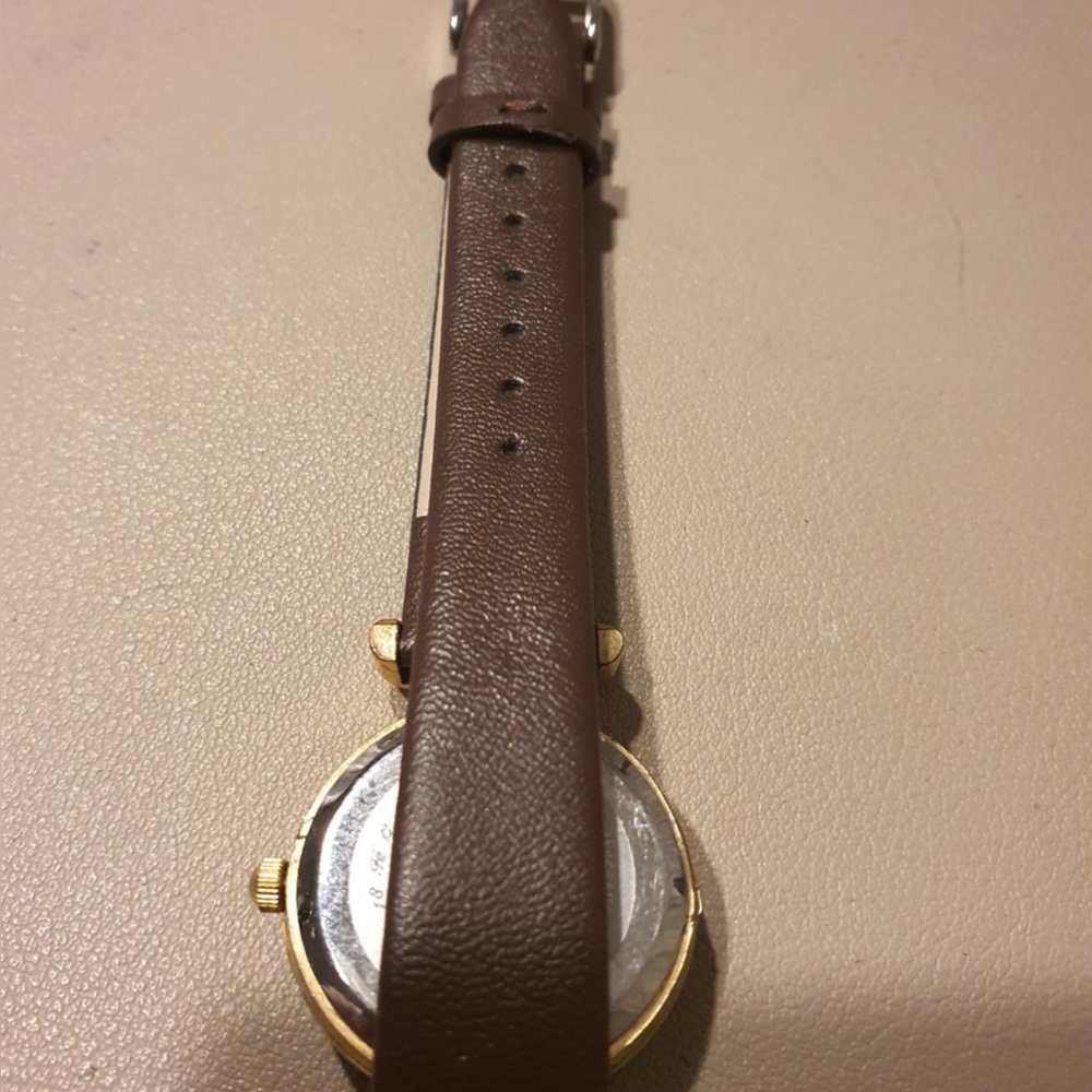 Authentic Murano Glass Millefiori Goldtone Leather Women's Watch - Picture 4 of 5